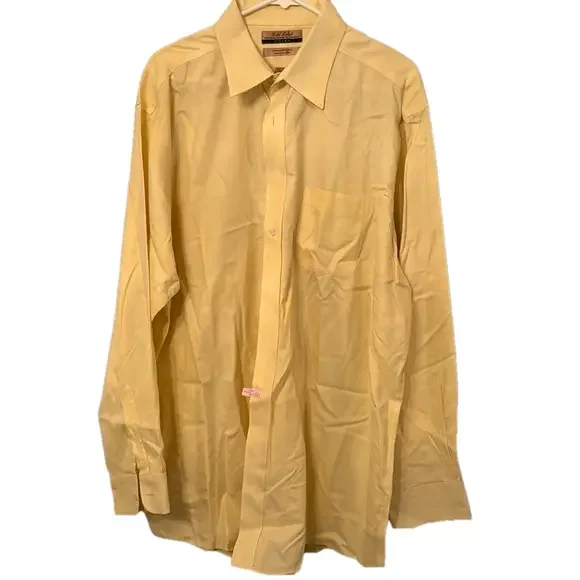 slim fit dress slacks Yellow Slim Fit Dress Shirt – Connaisseur Paris main image 1